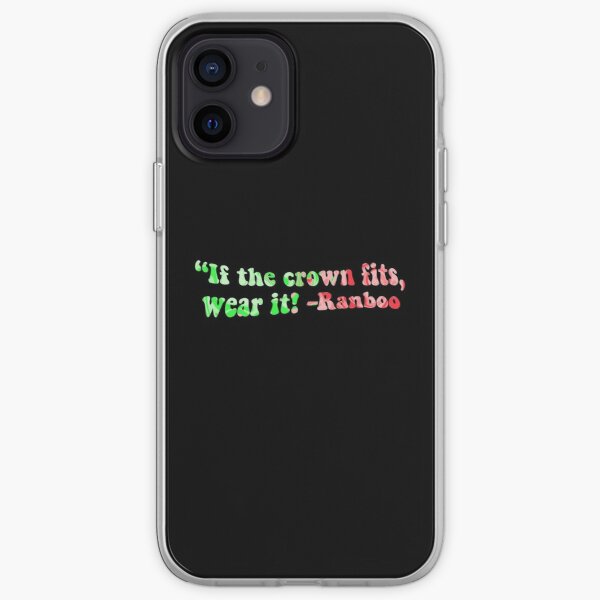 “If the crown fits, wear it!” Ranboo quote iPhone Soft Case RB2805 product Offical Ranboo Merch