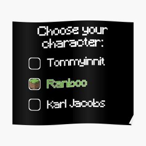 Choose your character - Ranboo Poster RB2805 product Offical Ranboo Merch