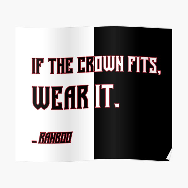 Ranboo Minecraft - If the crown fits 4 Poster RB2805 product Offical Ranboo Merch
