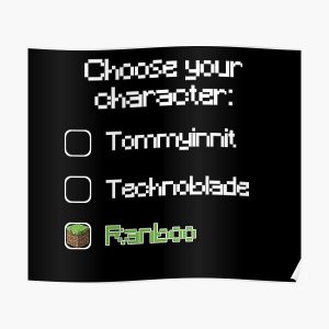 Choose your character - Ranboo (2) Poster RB2805 product Offical Ranboo Merch