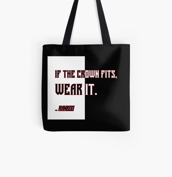 Ranboo Minecraft - If the crown fits 4 All Over Print Tote Bag RB2805 product Offical Ranboo Merch