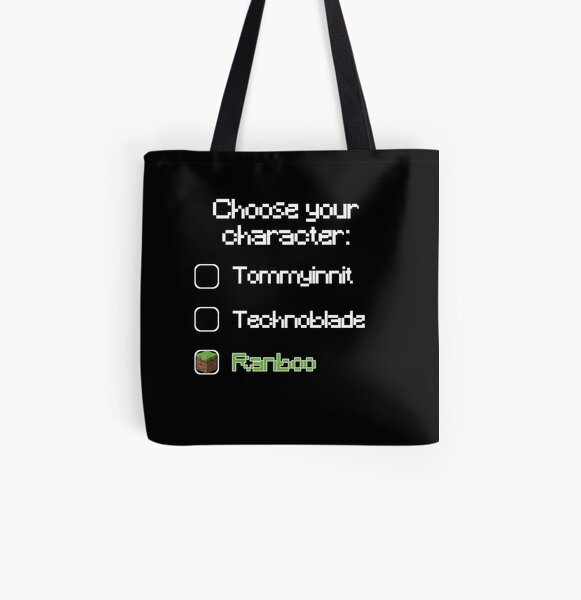 Choose your character - Ranboo (2) All Over Print Tote Bag RB2805 product Offical Ranboo Merch