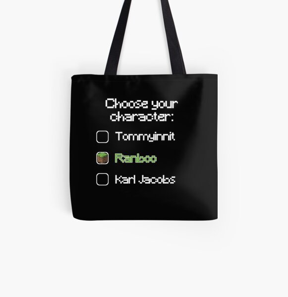 Choose your character - Ranboo All Over Print Tote Bag RB2805 product Offical Ranboo Merch