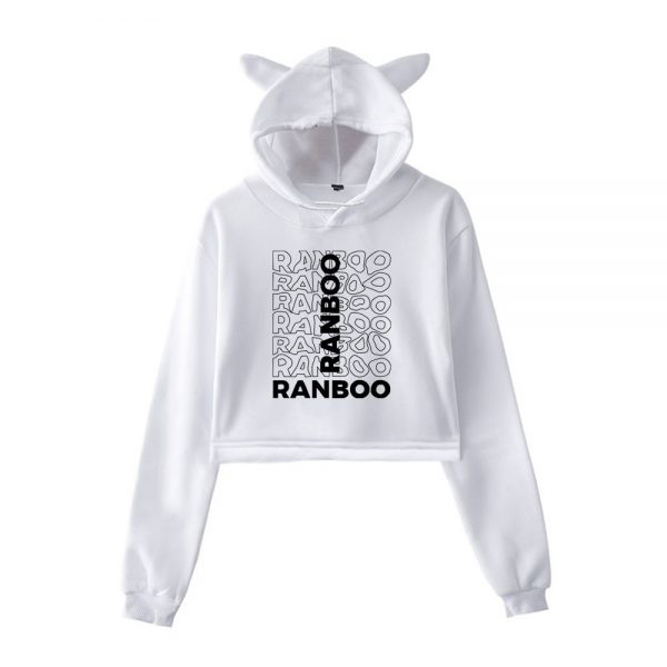 Dream Ranboo Merch Hoodies Sweatshirts for Girls Cat Ear Crop Top Ranboo Merch Hoodie Youth Streetwear 2 - Ranboo Shop
