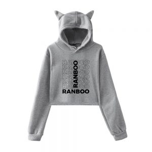 Dream Ranboo Merch Hoodies Sweatshirts for Girls Cat Ear Crop Top Ranboo Merch Hoodie Youth Streetwear - Ranboo Shop