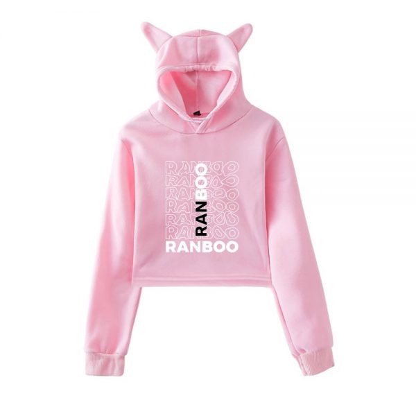 Dream Ranboo Merch Hoodies Sweatshirts for Girls Cat Ear Crop Top Ranboo Merch Hoodie Youth Streetwear 4 - Ranboo Shop